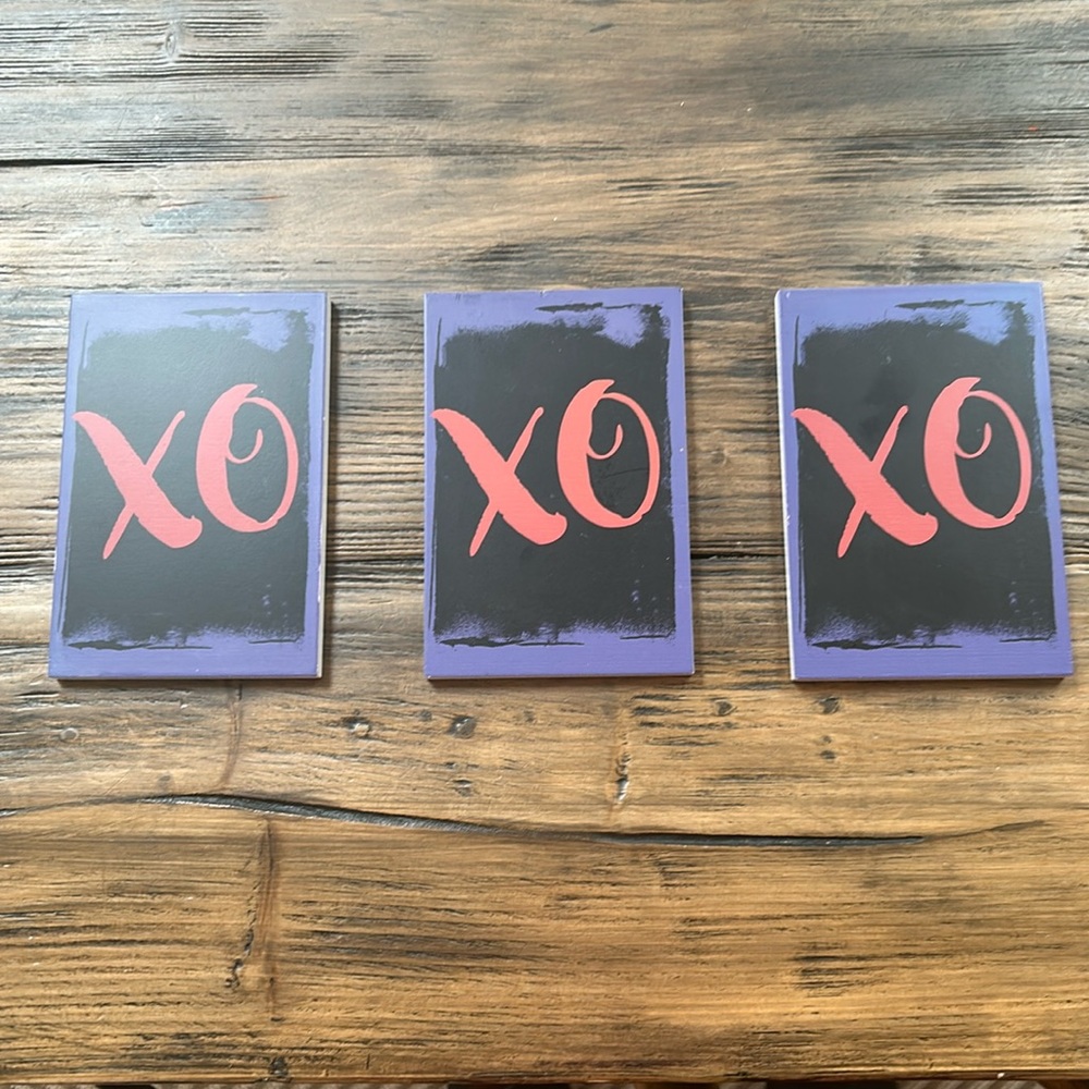 Set of 3 XO Wood Plaques